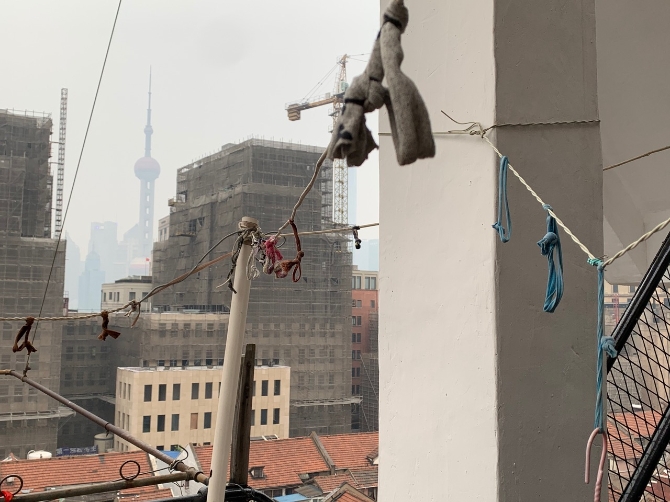 A photo that for Billy Tang represents the current moment: Development area nearby Rockbund Art Museum. The image was taken by artist Peng Ke in May 2020, more than two months after lockdown easing in Shanghai.